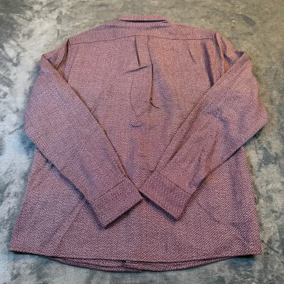ROWM Taos Canyon Shirt Jacket Mens Small Burgundy Textured Heavyweight Button Up - Picture 6 of 12